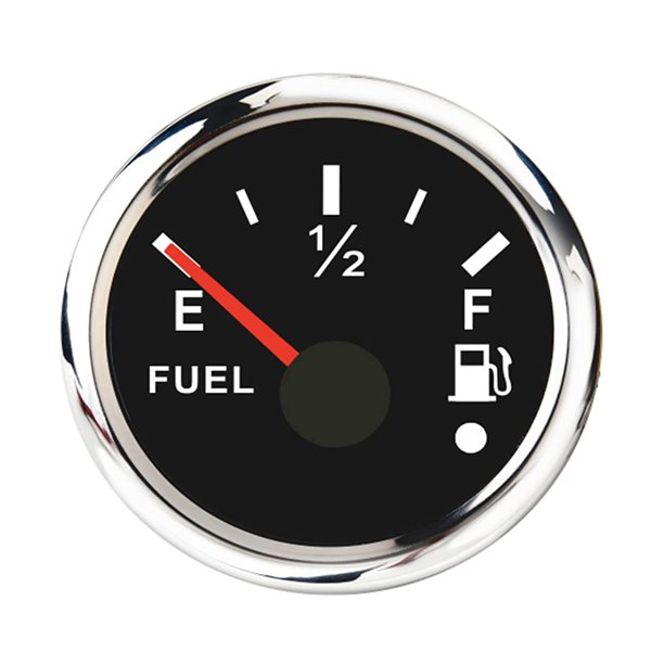 Indicador de nivel de combustible, indicador de nivel de combustible digital impermeable de 52 mm 0-190 ohmios con alarma de luz para automóvil, barco, yate, camión LingWen 1327534083675