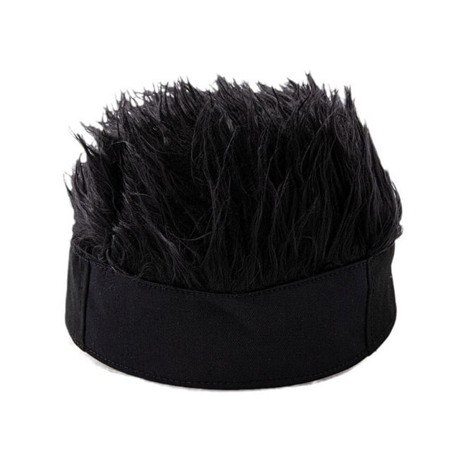 Bonnet Hip Hop avec Fausse Fourrure à Pointes Perruque Rétro pour Hommes et Femmes