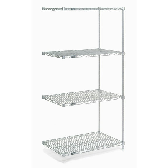 Nexel Wire Shelving Add-On, Poly-Z-Brite, 36"W x 21"D x 74"H