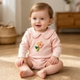thumbnail image 2 of asjyhkr Toddler Clothes Boys Girls Rompers Ribbed Soft Stretchy Long Sleeve Snap-Up Pullover Fall Outfits Daily Wear(12-18 Months,Pink), 2 of 8