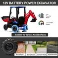 thumbnail image 2 of COCLUB 12V Excavator Construction Vehicles for Boys Girls, Battery Powered Ride On Car with Remote Control, Front Loader Bulldozer, Digger, Ceiling, Electric Ride on Toys for Kids, Red, 2 of 7