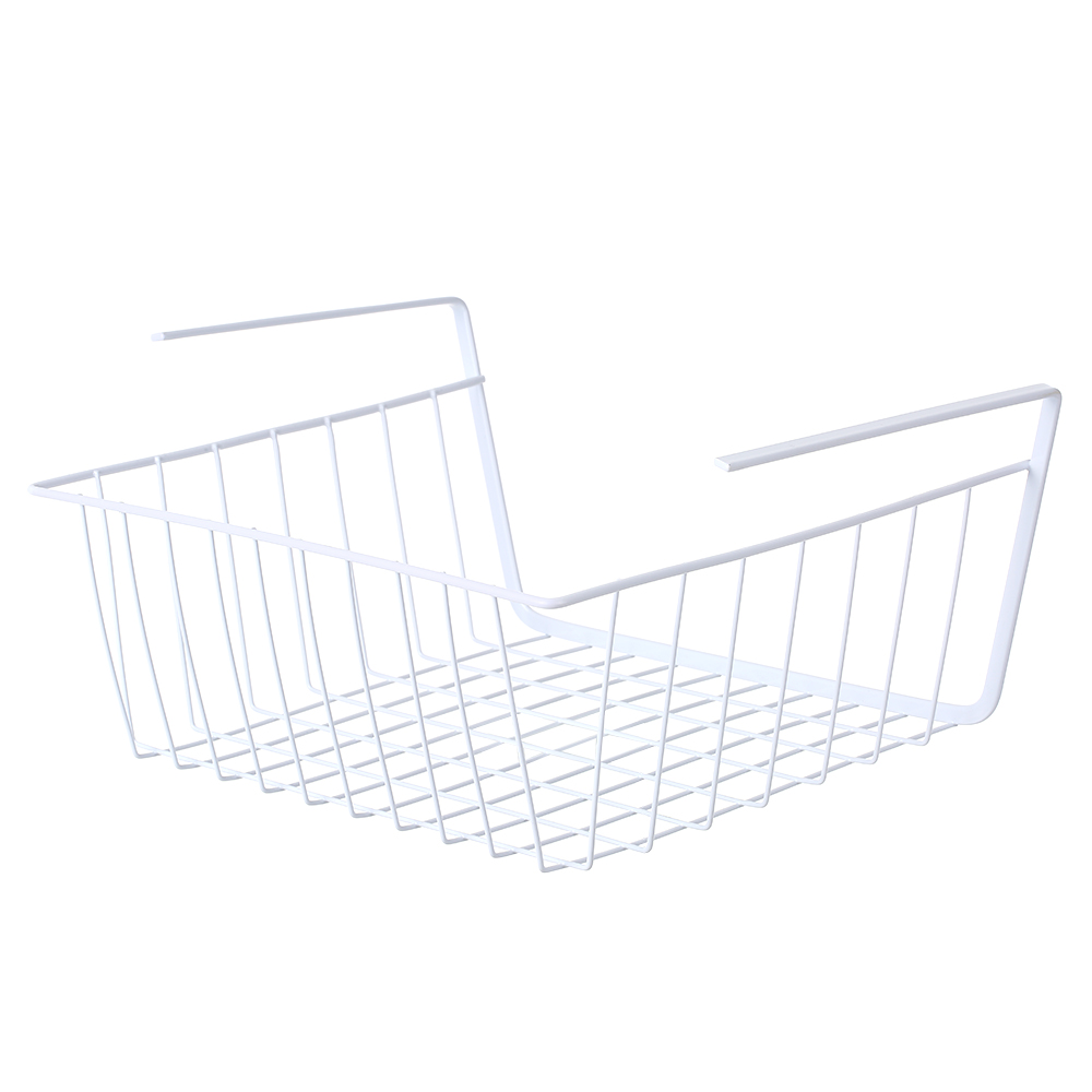 Metal Wire Under Shelf Hanging Storage Basket Space Saving