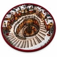 thumbnail image 2 of Christmas Area Rug, 23.6" Round Christmas Rug For Living Room, Traditional Holiday Decorative Mat, 2 of 5