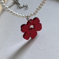 thumbnail image 4 of Elegant Flower Pendant Necklace for Women Casual Pearl Bead Chain Choker Unique Charming Flower Pendant Necklace Yellow, 4 of 4