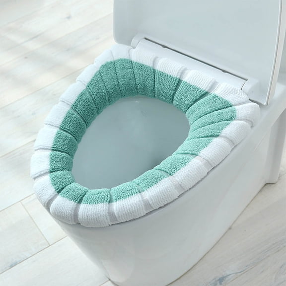 Ohmyroo Winter Thickened Toilet Seat Cushion Knitted Washable Toilet Cover Soft Warm Design Household Toilet Seat Pad For Cold Weather