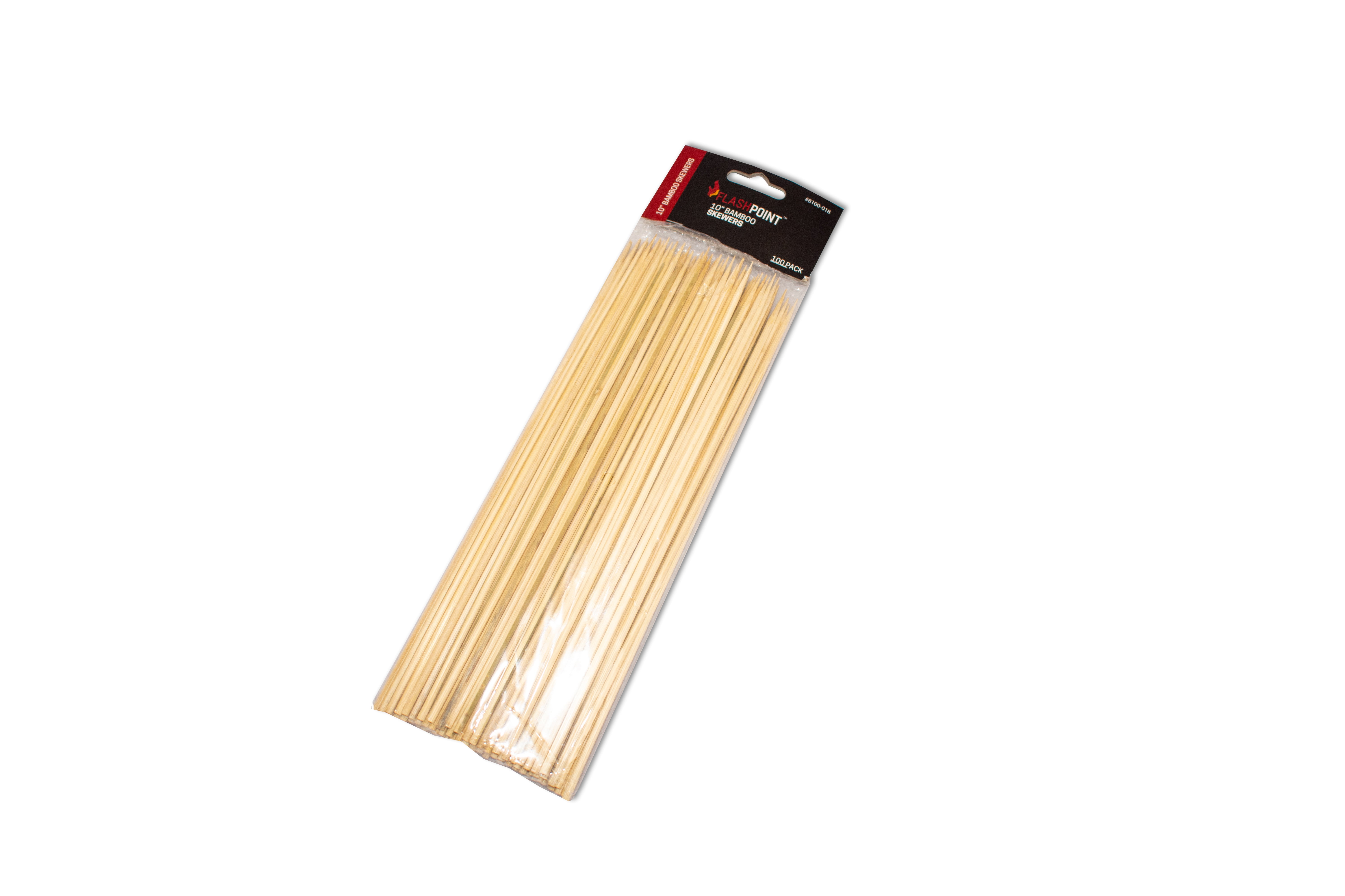 FlashPoint 8100018 10" Bamboo Skewers, Wood