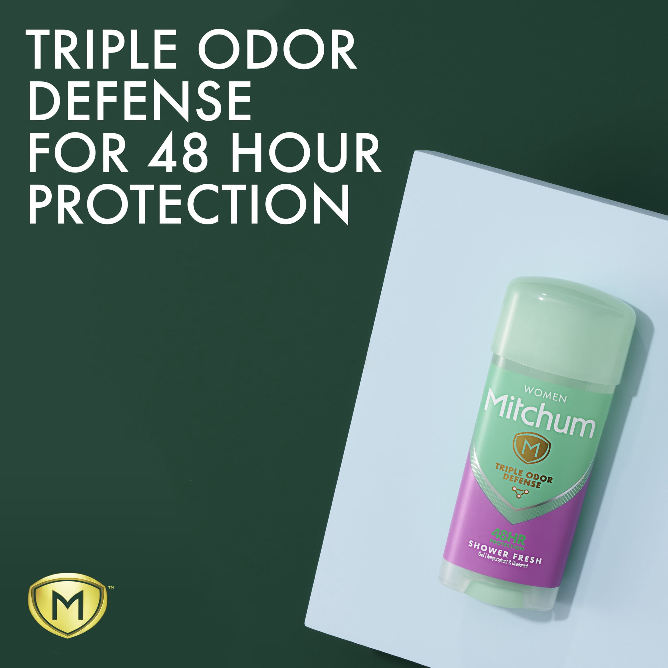 Mitchum Women Triple Odor Defense Antiperspirant Deodorant Gel Twin Pack, Shower Fresh, 3.4 oz