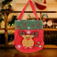 thumbnail image 5 of Luoshdecor Christmas Gift Bag with Handles,Fabric Santa Claus Bear Snowmen Elk Gift Bags for Christmas Candy Cookies Apple Supplies 18 in, 5 of 6