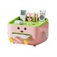 thumbnail image 1 of Bonita funda para caja de pañuelos, soporte para caja de pañuelos con patas y soporte para teléfono, dispensador de pañuelos multifuncional con compartimentos para organizar el escritorio en casa., 1 of 8