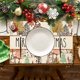 thumbnail image 4 of Decoraciones navideñas, adornos navideños, regalos navideños. Manteles individuales navideños de 4 piezas, 30x45 cm, manteles de mesa con copos de nieve invernales para fiestas, decoración de cocina y, 4 of 6