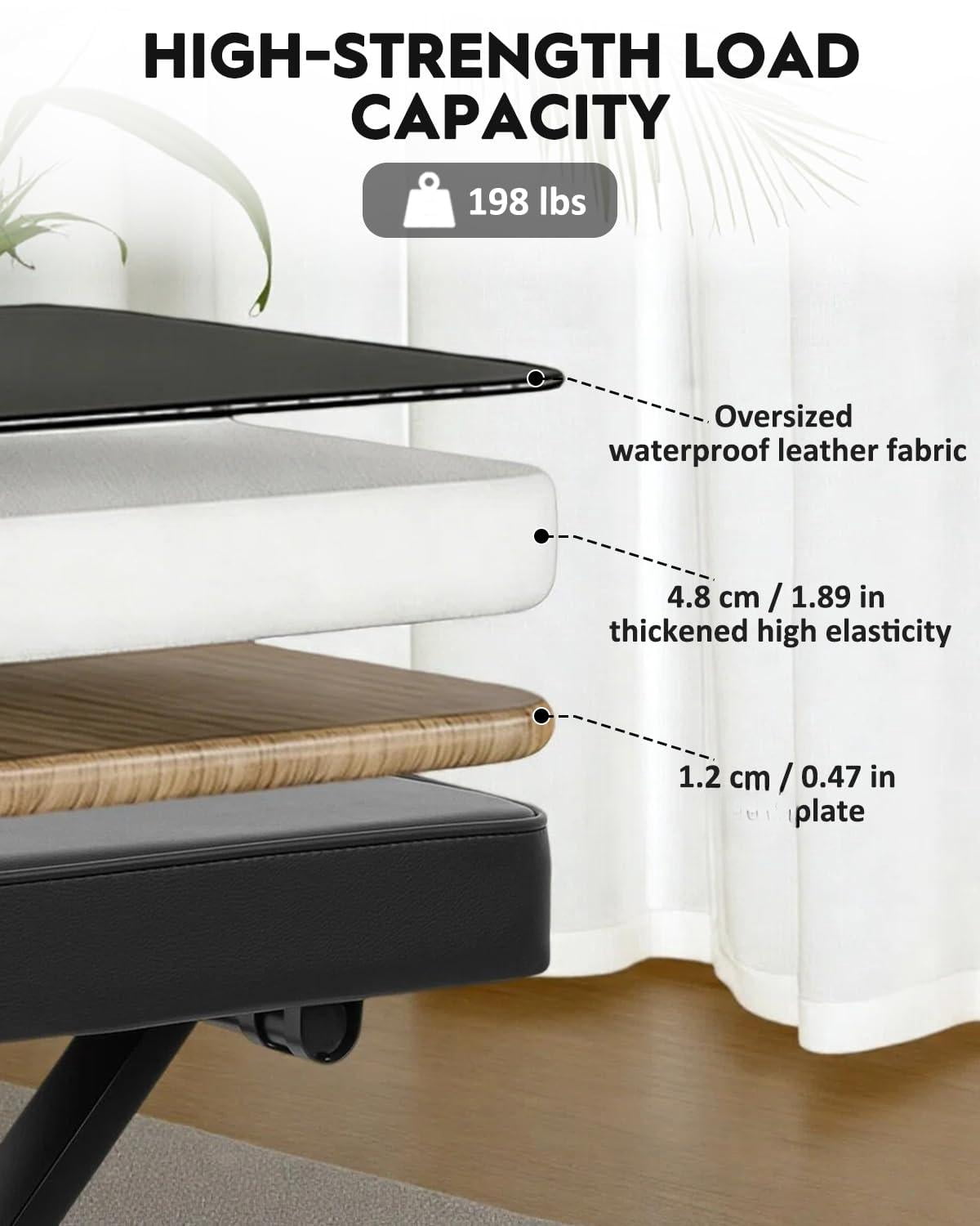Piano Bench Folding Stool  Adjustable X-style Chair With 2.3 Inch Thicken Soft Cushion Keyboard For Musicians Black Spb-m15