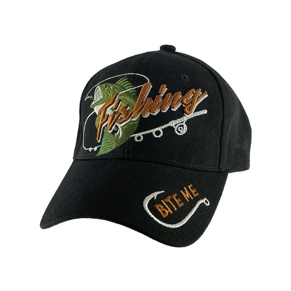 Top Headwear Outdoor Fisherman Bite Me Baseball Cap - Black