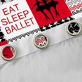 thumbnail image 4 of Homewish Teens Cartoon Princess Blackout Curtains Set of 2 (52x84 Each), Red Art Patchwork Window Curtains, Eat Sleet Ballet Sport Curtains and Drapes, Window Curtains Bedroom Decor, 4 of 6