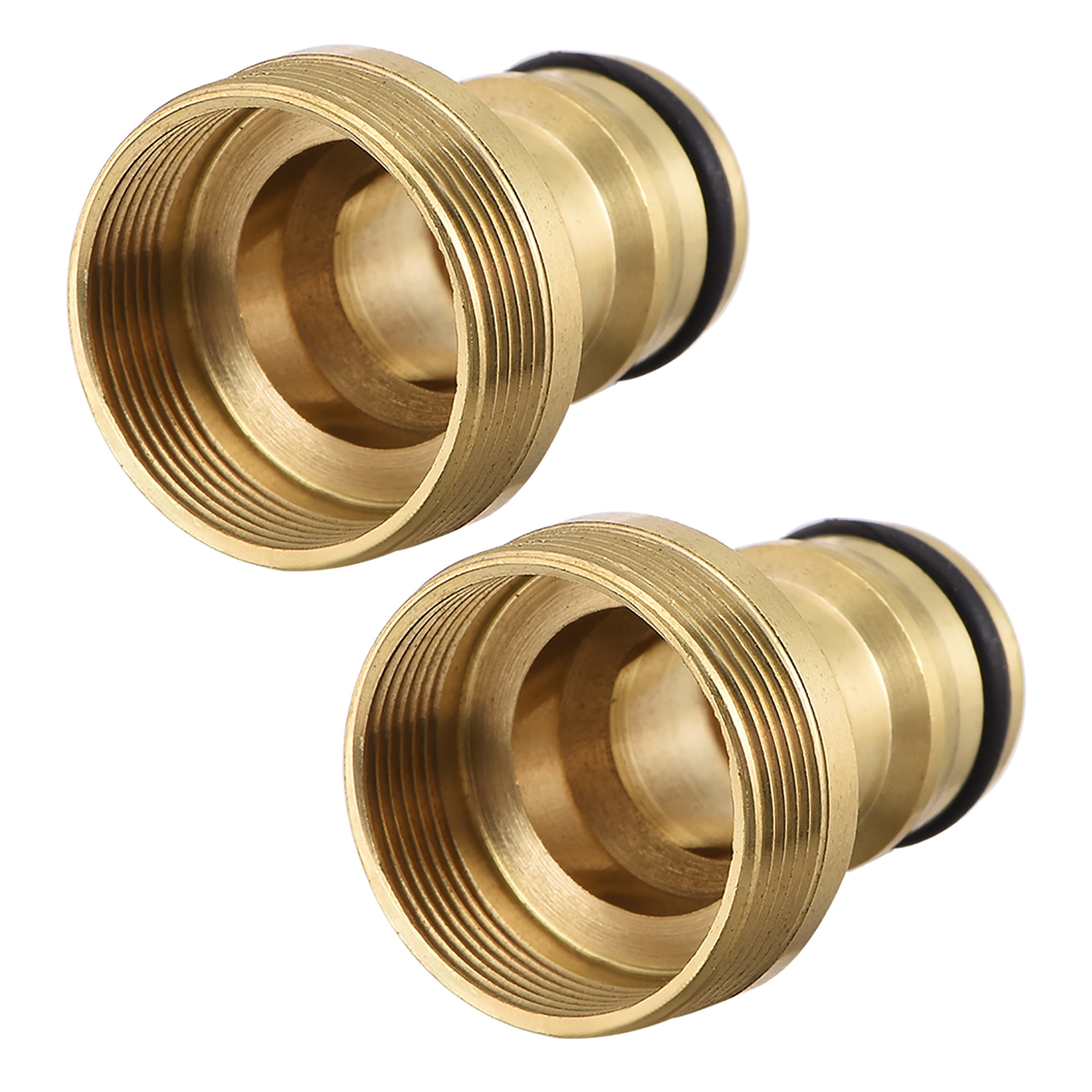 Brass Garden Hose Quick Connector Nozzle Pipe Adapter 20mm Dia Female 2pcs 