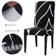 thumbnail image 2 of Funda elástica para silla Brillar estampada lavable extraíble de terciopelo para comedor 40-50 cm, 2 of 5