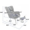 thumbnail image 6 of CQSXDA Teddy Fabric Rocking Chair With Adjustable Footrest For Living Room Or Bedroom In Modern Style Design, 6 of 10