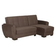 thumbnail image 5 of Ottomanson Origins Air Modern Convertible L-Shaped Sectional Sofa, Brown Microfiber Fabric, 5 of 13