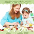 thumbnail image 5 of HYPERLIVING Wooden Fruits Cutting Toys, Pretend Play Food Sets with Wooden Basket for Children Kitchen, Kids Supermarket Game Accessories, Picnic Role Play, Gift For Toddler Boys Girls 3+ Years old, 5 of 5