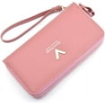 thumbnail image 2 of LAICAIW Phone Purses Women Wallets Big Female Purse Leather Retro Ladies Long Woman Wallets Card Clutch Double Zipper-9, 2 of 6