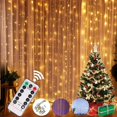 thumbnail image 2 of Guirnalda de cortina de luces navideñas, adornos navideños para el hogar, regalos de Navidad Natal, Año Nuevo, 2024, 2 of 4