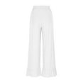 thumbnail image 6 of XFLWAM Women's Wide Leg Pants Drawstring Elastic High Waisted Ruffle Hem Palazzo Pants Casual Loose Flowy Trousers with Pockets, 6 of 8