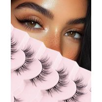 Half Lashes Natural Corner Eyelashes Wispy Natural Look Clear Band 3/4 Lashes Half-01