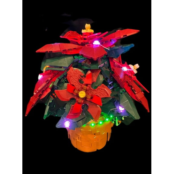 Brickstars LED Lighting Kit for Lego 10370 Poinsettia Christmas muti color