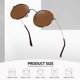 thumbnail image 4 of Small Round Polarized Sunglasses for Women Men Classic Retro Metal Frame Sun Glasses UV Protection, 4 of 4