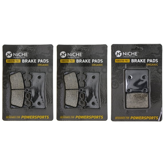 Niche Complete Organic Brake Pad Set for Kawasaki Ninja ZX12R Motorcycle MK1002449