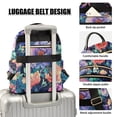 thumbnail image 3 of FORMRS Mini Backpack Purse for Women Quilted Travel Daypack Casual Shoulder Bag, Puprle Ethereal Floral Harmony, 3 of 7