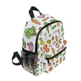 thumbnail image 2 of FORMRS School Backpack with Front Zippered Pocket 12" Student Travel Daypack, Green Vegetables Pattern, 2 of 6