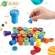 Moncolis 26 Pcs Assorted Outer Space Self Inkling Stamps for Kids Planet Birthday Party Favor Teacher Reward Prizes Gift Bags Fillers