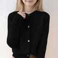 thumbnail image 4 of EnJoCho Girls Boys Knit Cardigan Button Down Front Plain Cute School 𝖴niform Sweater Jacket Long Sleeve Fleec𝖾 Warm Outerwear Knitwear Academic Chic Style, 4 of 6