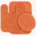 thumbnail image 1 of SAMIMPORT-2011 Juego de alfombras de baño de poliéster naranja, ultra suaves y cómodas, 48 x 76 cm, antideslizantes, 3 unidades, 1 of 2