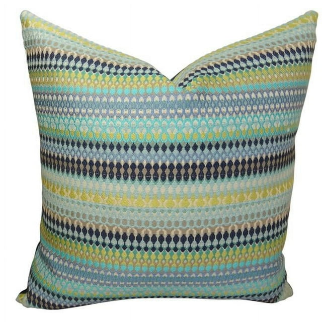 Plutus Alpenglow Turquoise Handmade Throw Pillow, (20" x 20")