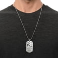 thumbnail image 4 of Gift for Son - Lion Dog Tag - Graphic Military Dog Tag Necklace (Optional Personalized Engraving), 4 of 5