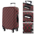 thumbnail image 5 of Red and Green Checkerboard Checkered Pattern Luggage Cover Fashion Suitcase Cover Baggage Covers Fit 25-28 Inch Luggage (Go Travel), 5 of 5