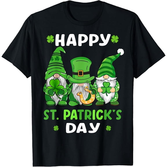 Happy St Patricks day gnomes Shamrock Lucky Kids T-Shirt, T-Shirt for Kids Youth Boys Girls, 180gsm, 100% Cotton