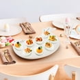 thumbnail image 3 of WUXIAB Ceramic Deviled Egg Platter,Pastel Egg Holder Plate,Easter Home Decor Platter,Round Plastic Paint Tray,Easter Ceramic Egg Tray,Hen Shape,Cute Tableware for Breakfast and Creative Serving,White, 3 of 7