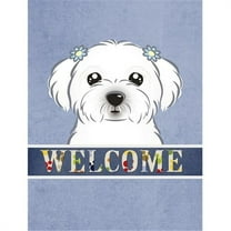 Caroline's Treasures BB1394GF Maltese Welcome Flag Garden Size , Small, multicolor