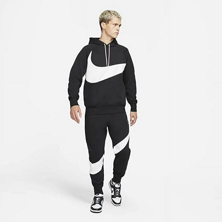 Men's Nike Black/White Sportswear Swoosh Tech Fleece Pullover