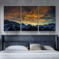thumbnail image 4 of 3 Panel Canvas Wall Art Prints - Mountain Landscape in The Sunset Picture on Canvas Prints with Solid Wood Frame for Living Room Home Office Decor Ready to Hang- 12"x16" x 3 Panels, 4 of 6