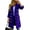 Blue, variant on FUNING  Womens Fall Winter Wool Coats Double Breasted Midi Peacoat Trench Coats
