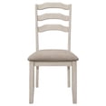 thumbnail image 5 of Maklaine 19" Farmhouse Fabric Padded Seat Side Chair in Khaki (Set of 2), 5 of 13