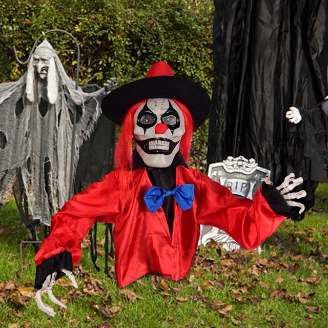 Estaca de Césped Fantasma de Macarena Decoración al aire Libre de Halloween con Ojos LED