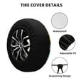 thumbnail image 4 of Bingfone Butterflies Spare Tire Cover Weatherproof Universal Wheel Protectors For Rv Camper Travel Trailer Suv Truck 14 Inch, 4 of 9