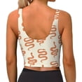 thumbnail image 4 of Goofa Hand Drawn Snake Printed Sports Bras for Women, High Impact Running Bra Workout Crop Tank Tops Longline Sports Bra Push up-Large, 4 of 9