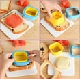 thumbnail image 3 of Sandwich Cutter and Sealer Set,4pcs Bread Sandwich Sealer Decruster Maker and DIY Sandwich Cookie Cutters for Kids Bento Box(Round,Heart,Star,Square), 3 of 9