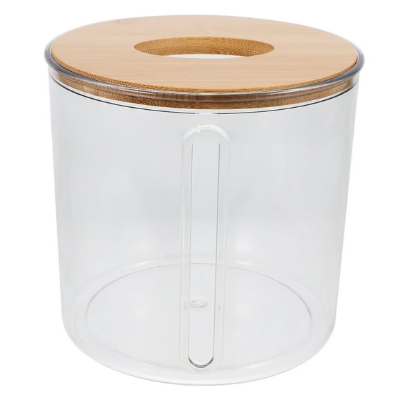 Round Tissue Dispenser Wall Mounted or Countertop Toilet Paper Holder with Face Towel Storage Box for Home and Kitchen