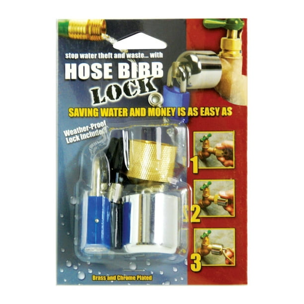 Conservco Brass Hose Bibb Lock with Padlock